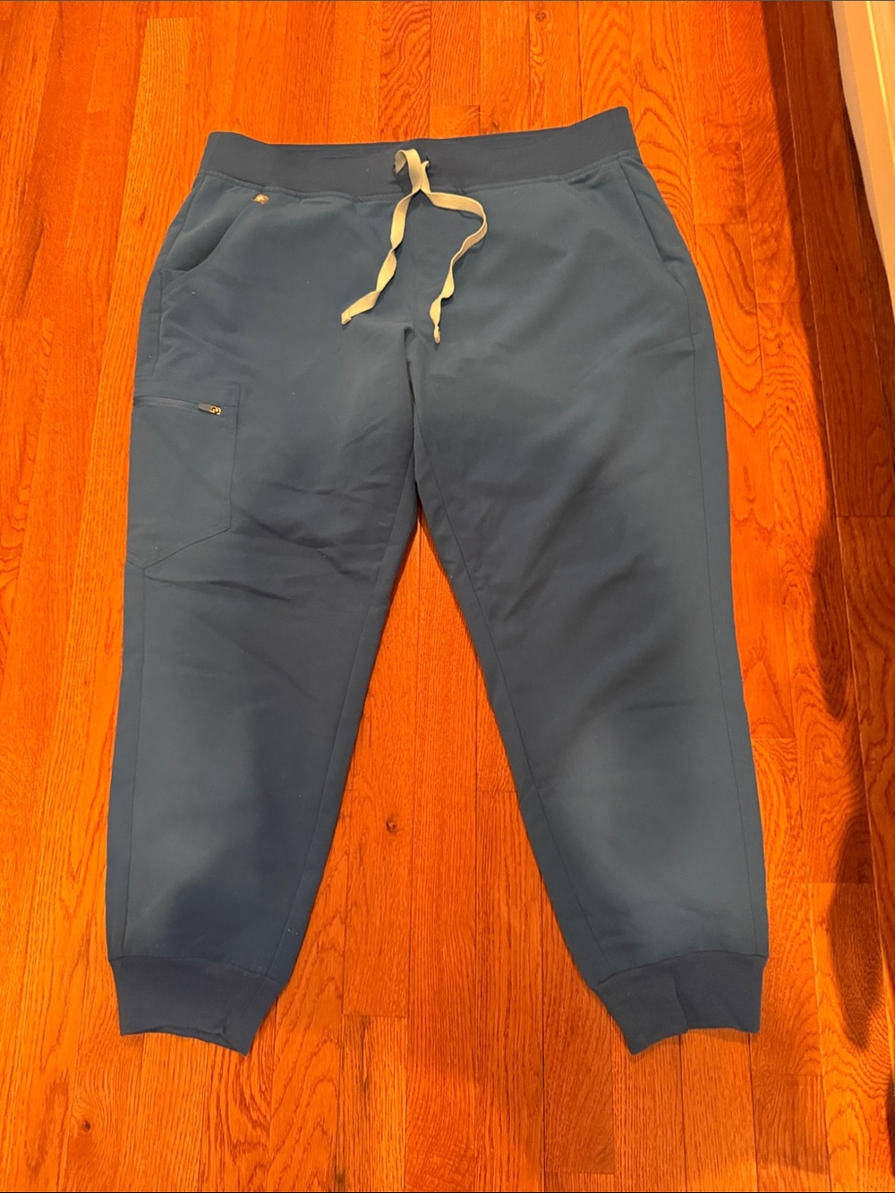 Figs Women's Teal Jogger Pants with Drawstring XLP
